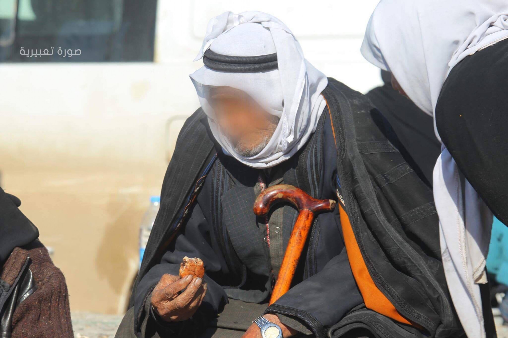 An elderly suffering from lymphoma