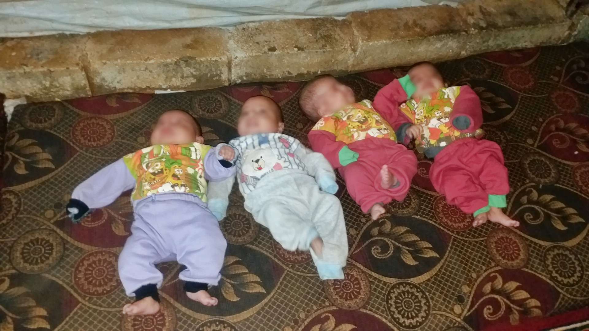 He got four twins, but his delight was overshadowed by the worry of not being able to cover their expenses!