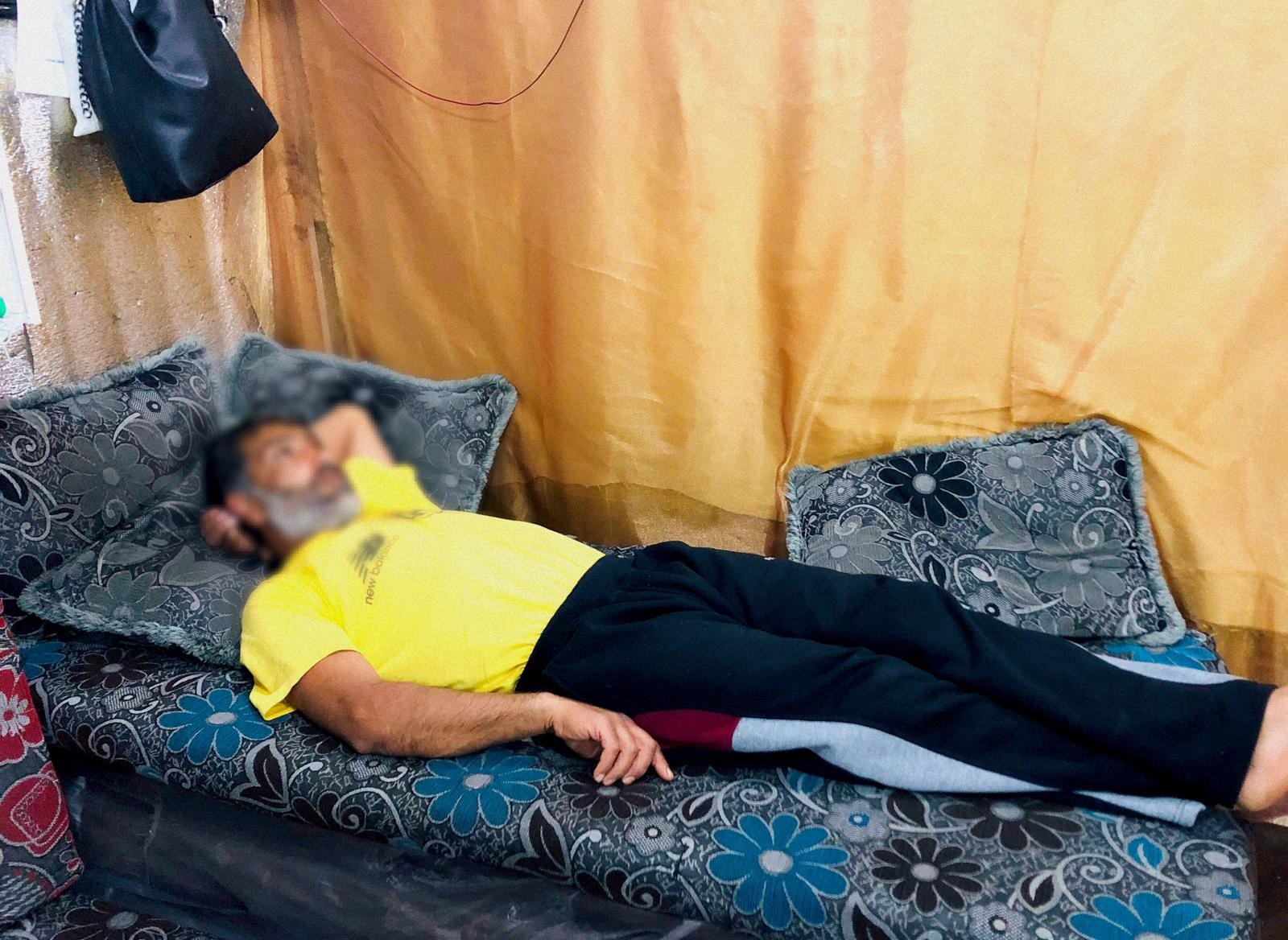 A sick man in dire need for hospitalization