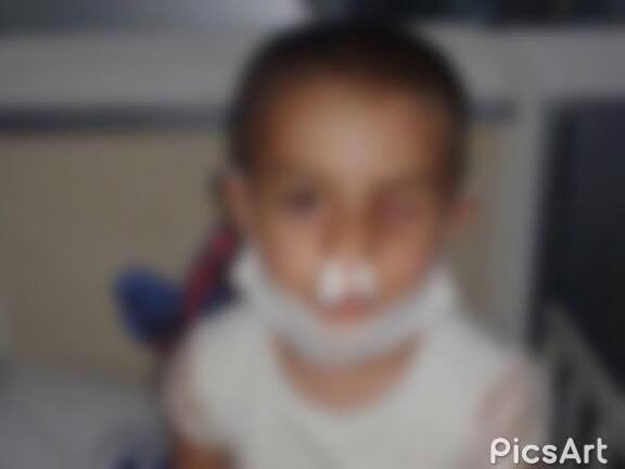 A child needing treatment expenses