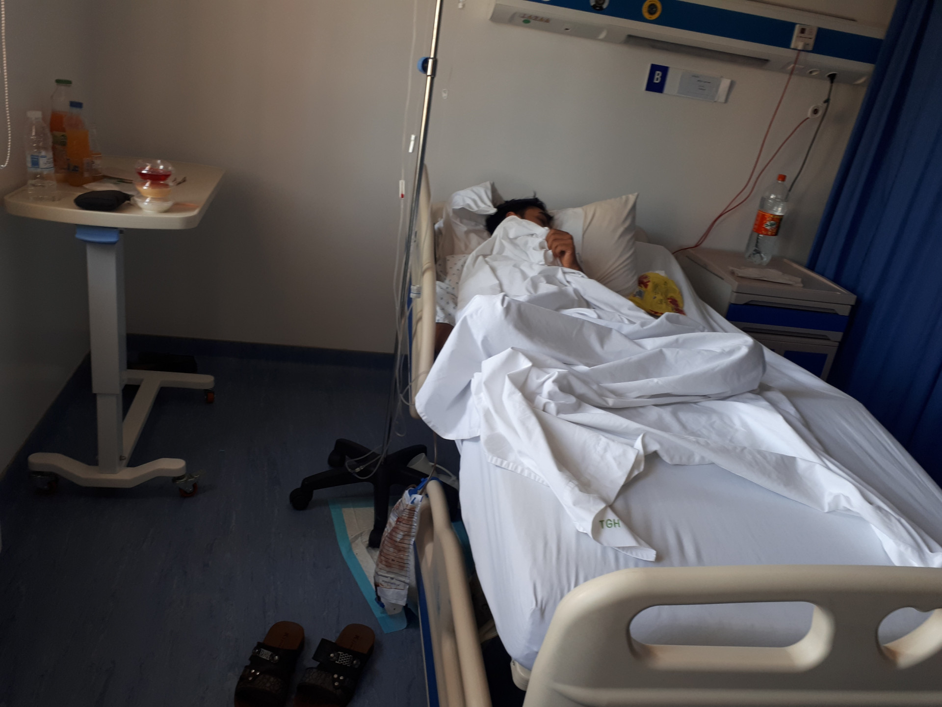 a young man needs urgent surgery