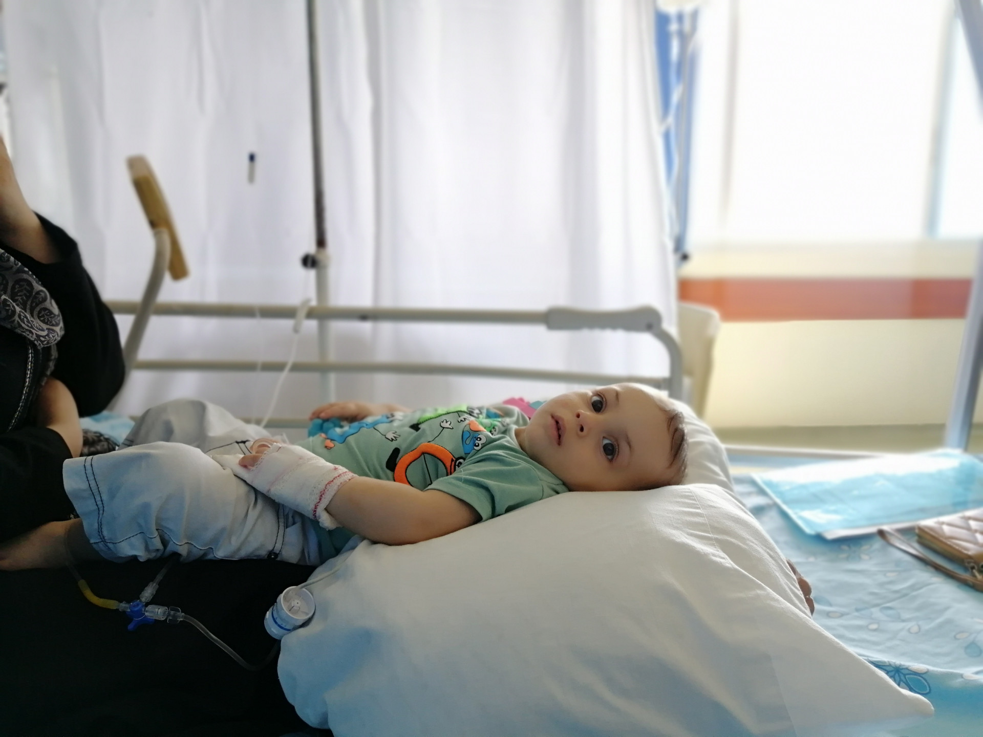 A sick child suffering from severe fatigue in need of urgent treatment!
