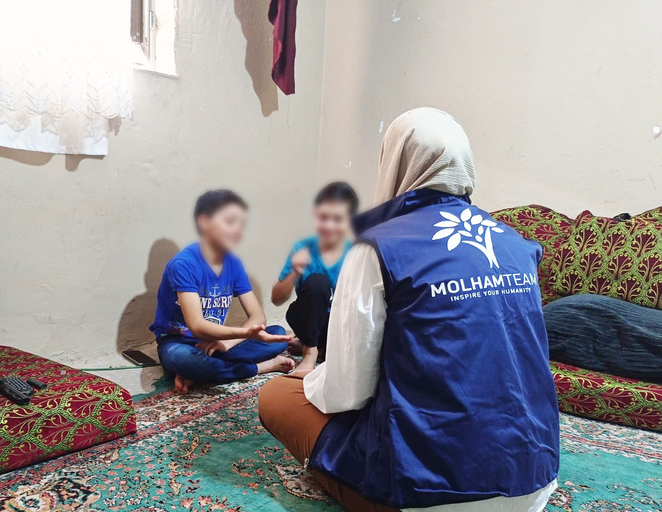 Mustafa and Mohammad is with severe vision impairment
