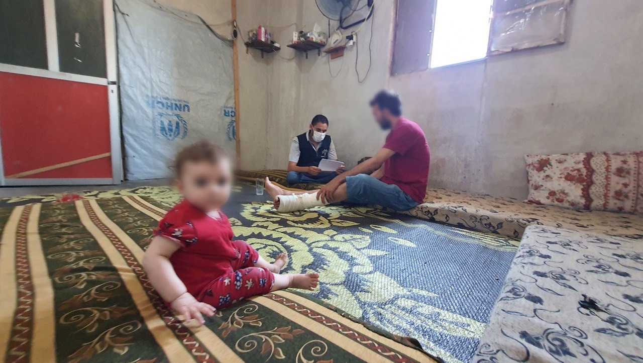 The family's only provider suffers from a war injury.
