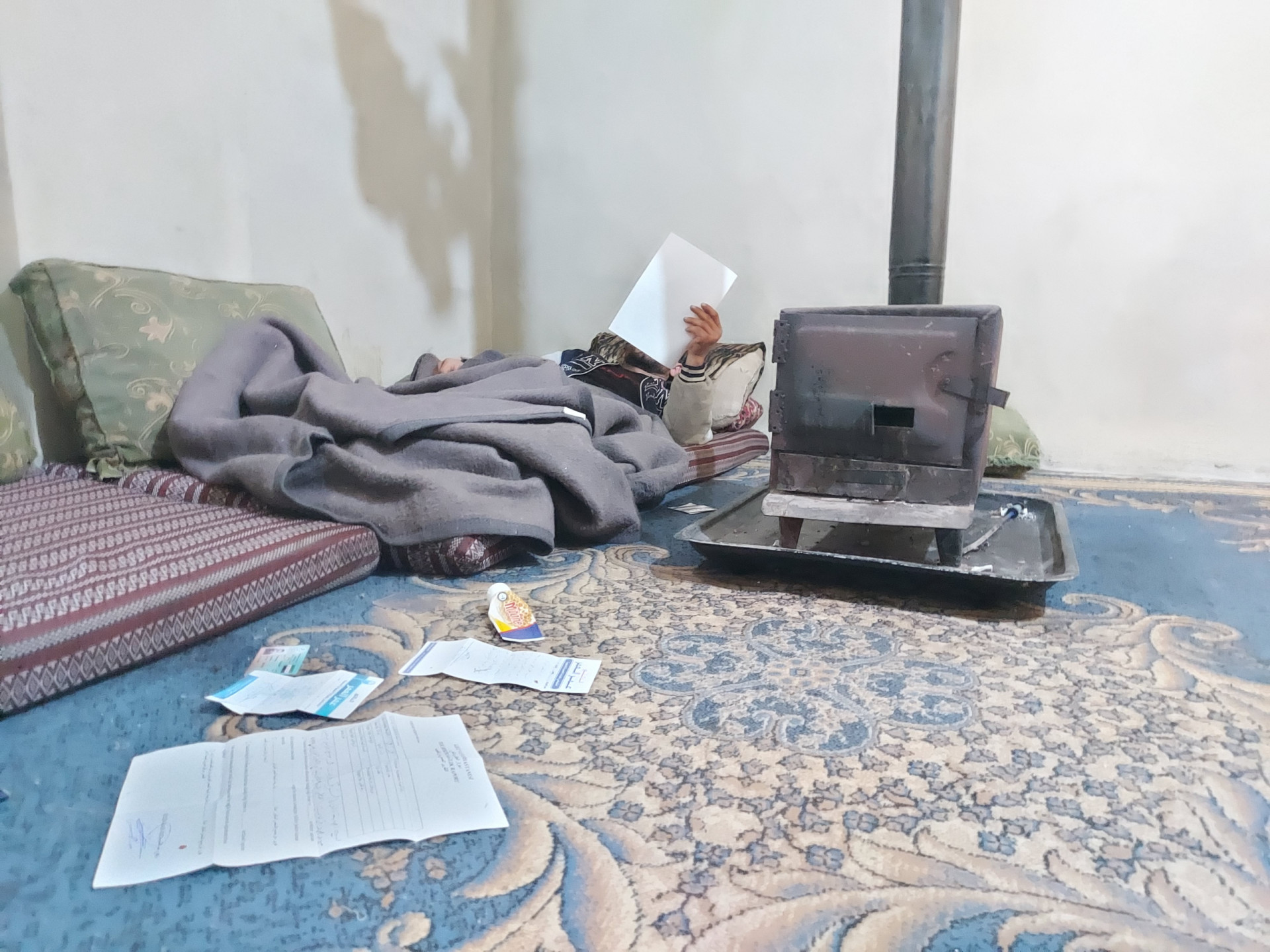 A paralyzed young man can't secure his medical equipment