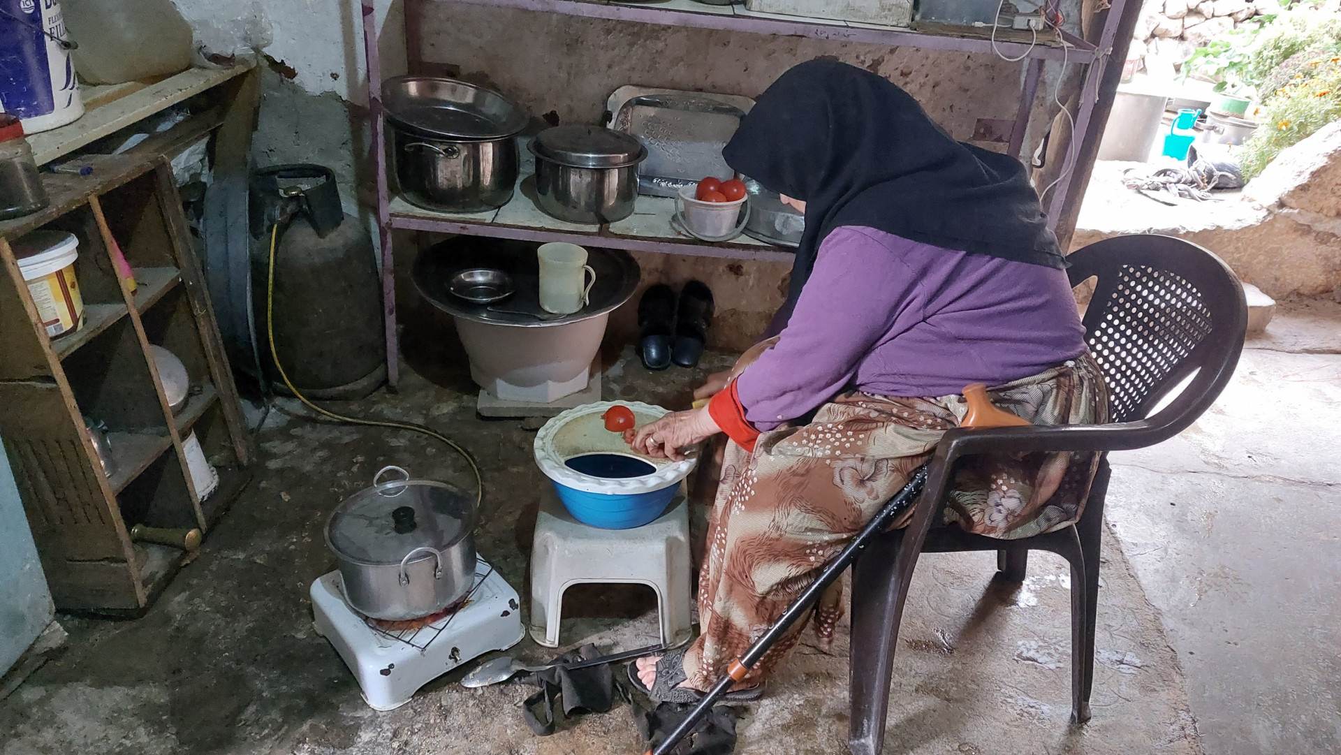 An elder man and his wife needs your support