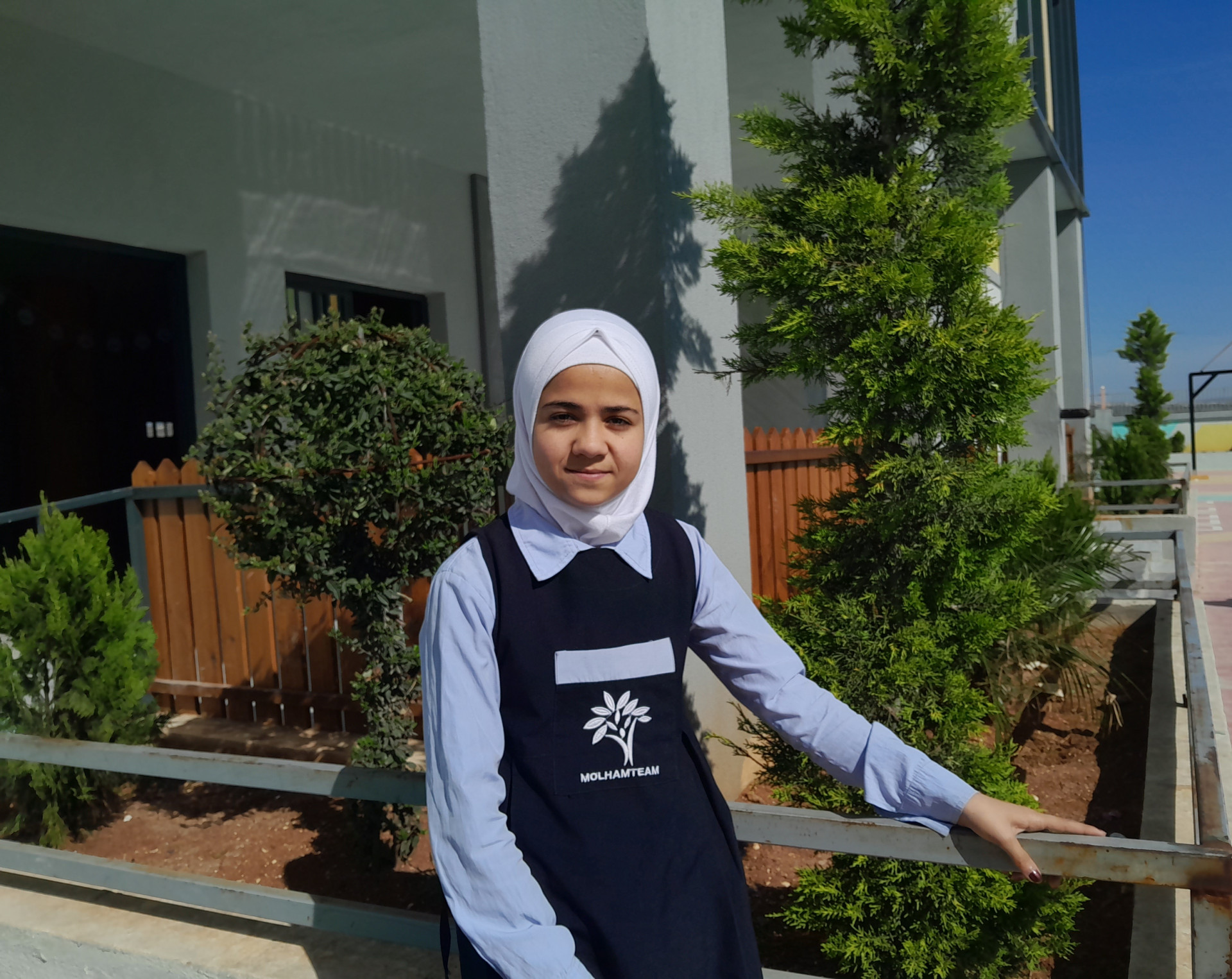 Dala'a dreams of a happy life and loves horseback riding.