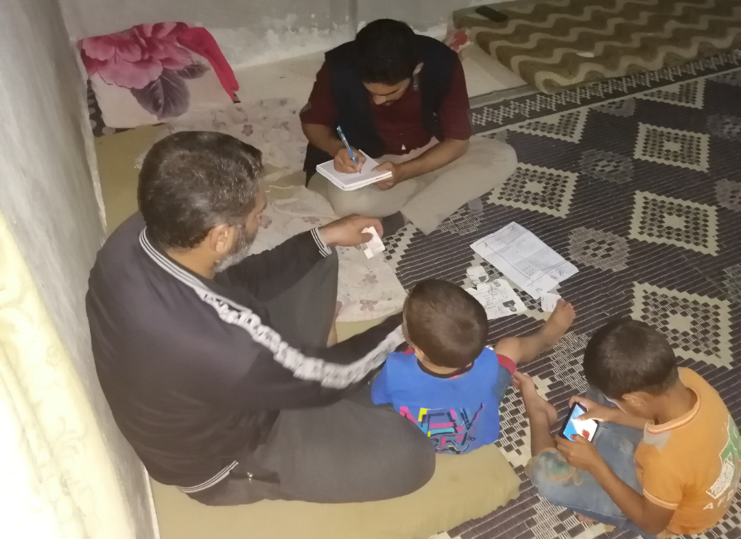 A family at risk of being expelled from their house