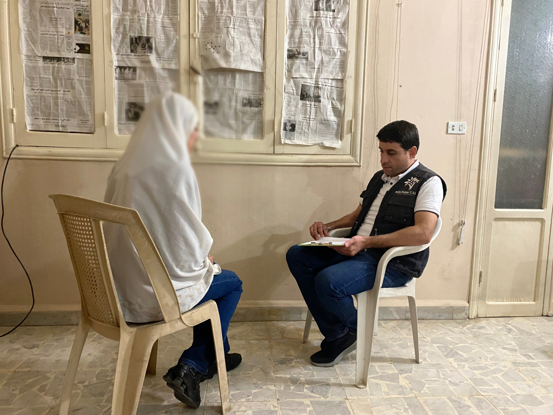 Alaa lost her support and had to flee to Lebanon to protect her child