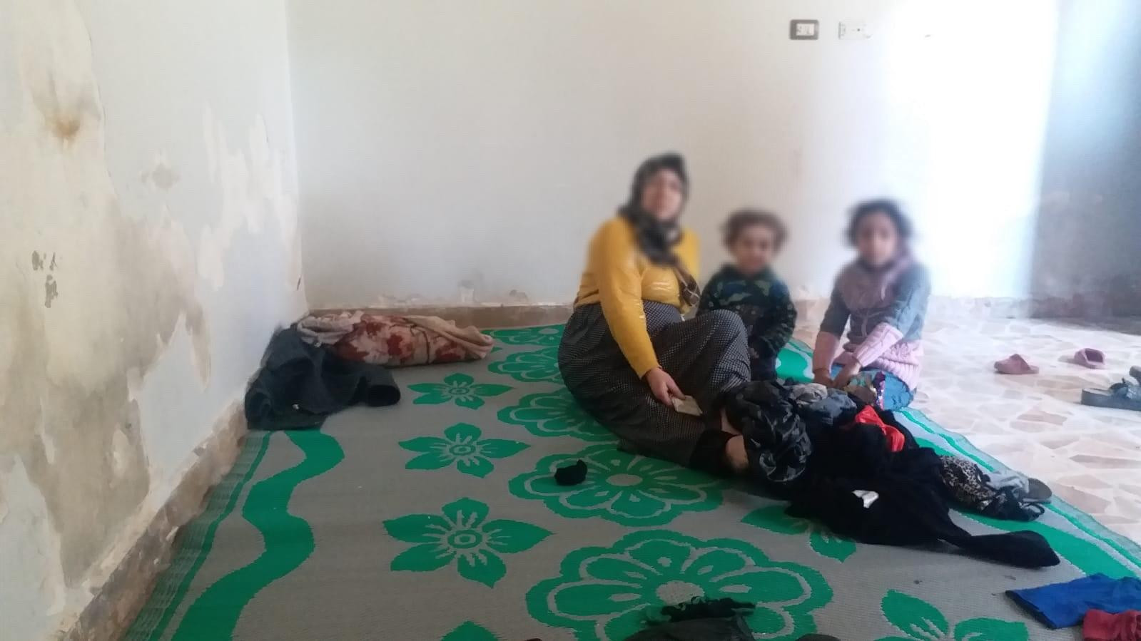 A blind father and a displaced family
