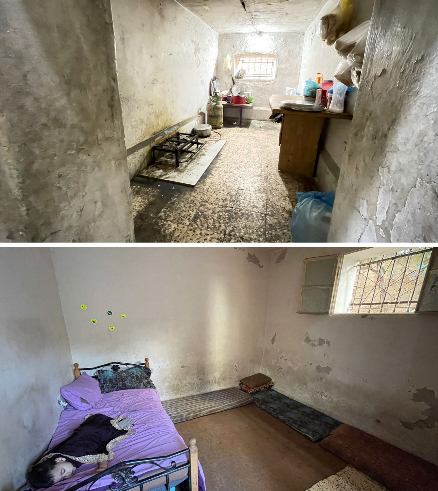 Sahar lives with her family in an uninhabitable house.