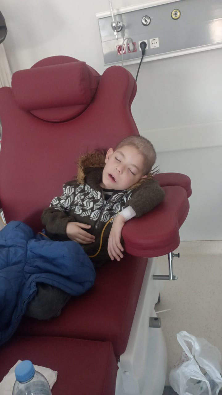 An orphan child suffers from jaw cancer!