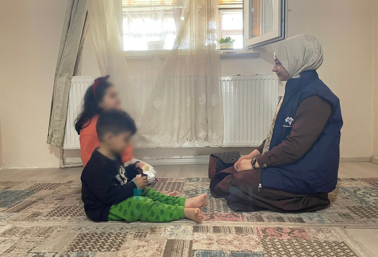Om Ousama is the breadwinner for her kids after her husband left her.