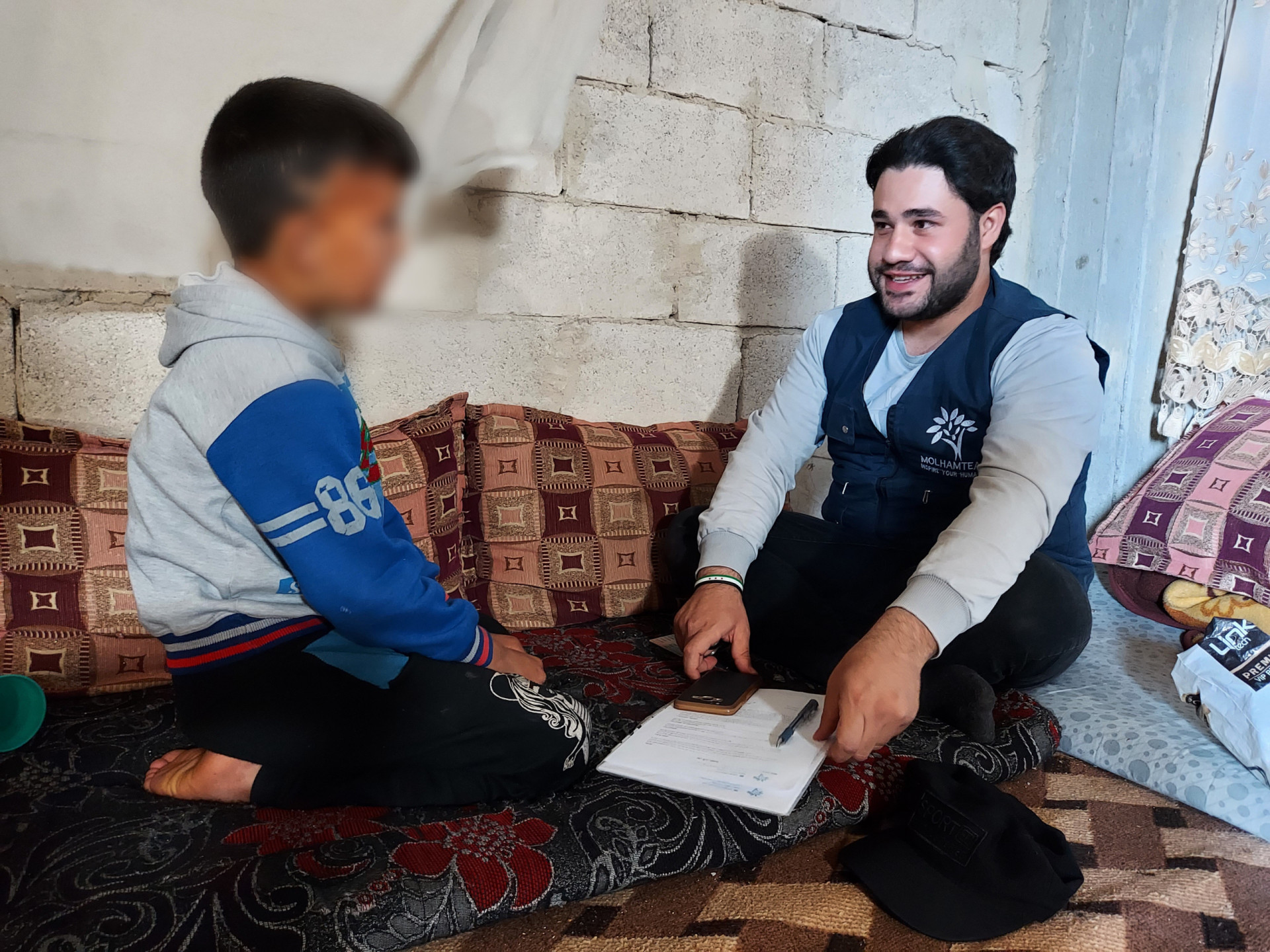 Ibrahim has been suffering from burns for five years and needs treatment