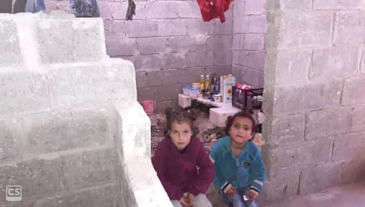 A woman living in extremely poor conditions