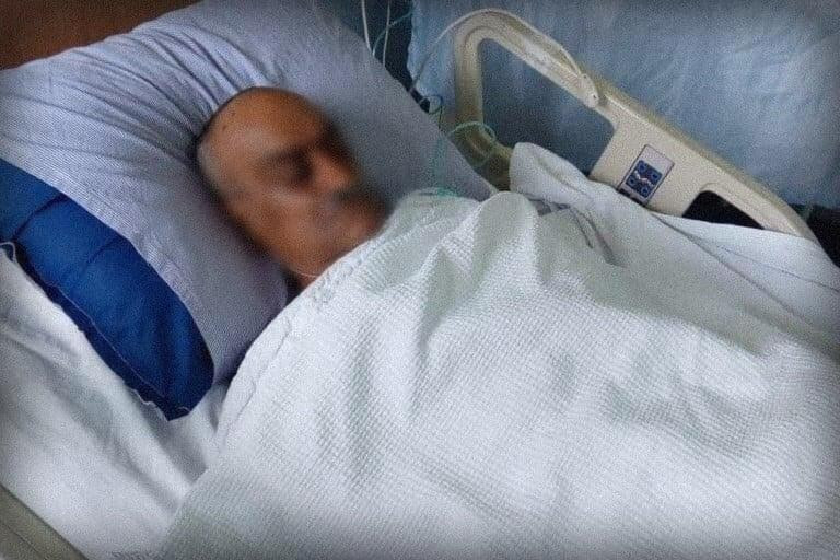 The cancer hinders his eating and speech
