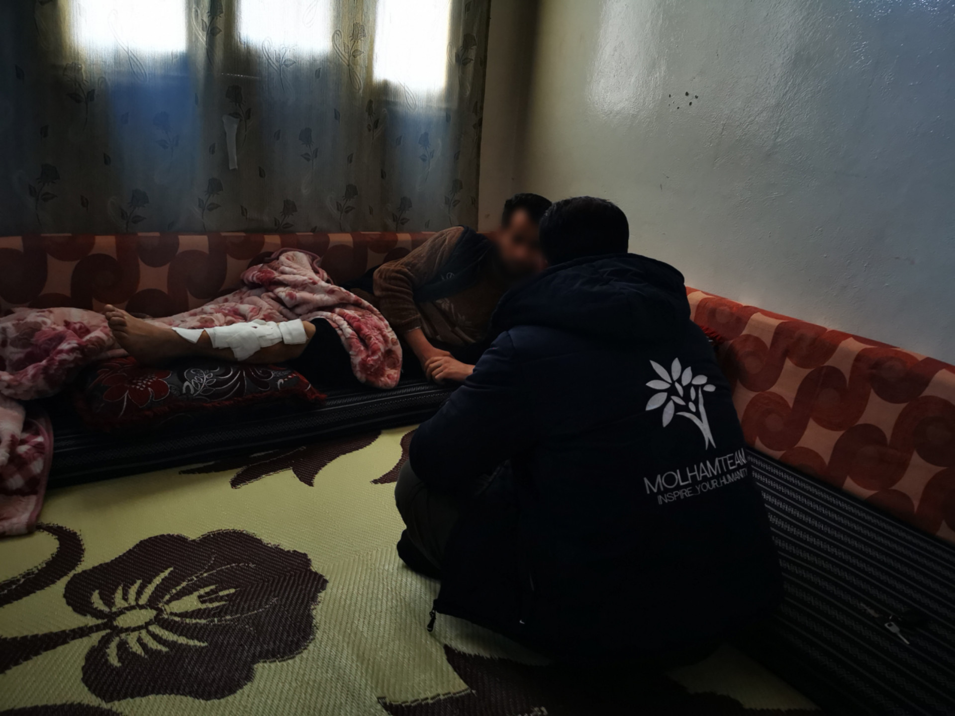 Fahad is not able to meet his children's needs due to his injury