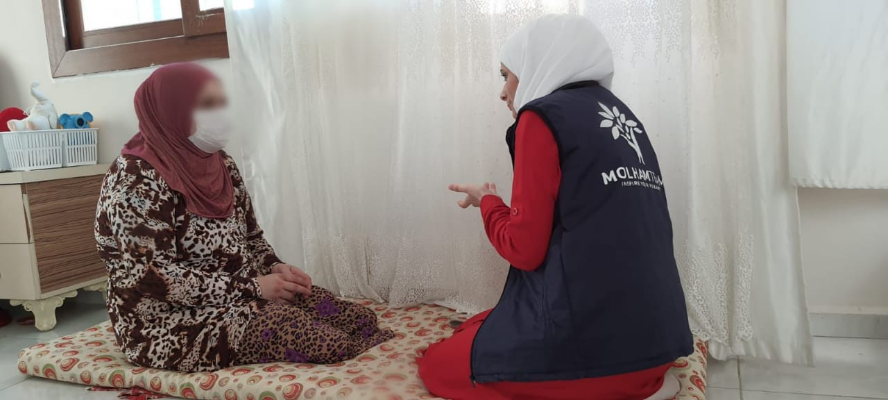 Ghada's leg was amputated and she needs an electric chair