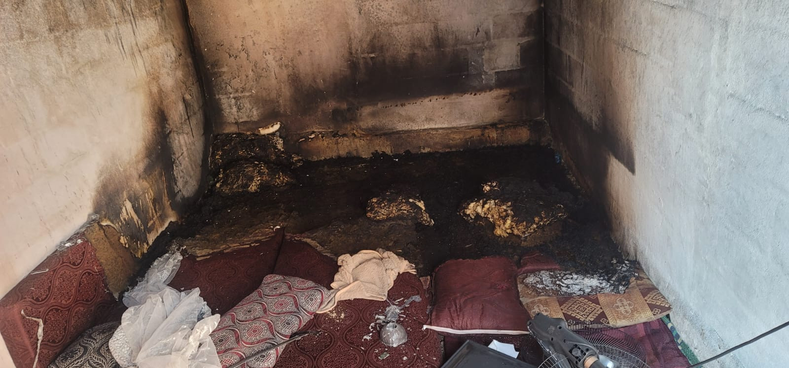 The fire burned their house furniture.