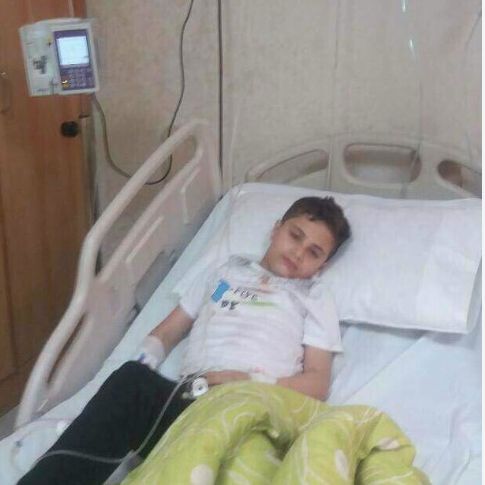 A child needs treatment
