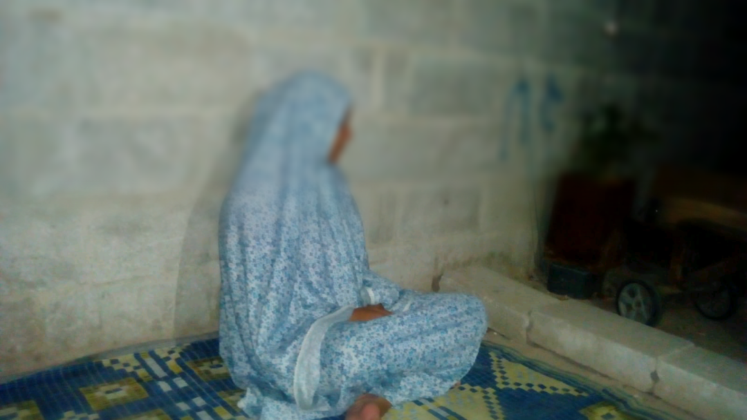 A woman suffers from cervical pain