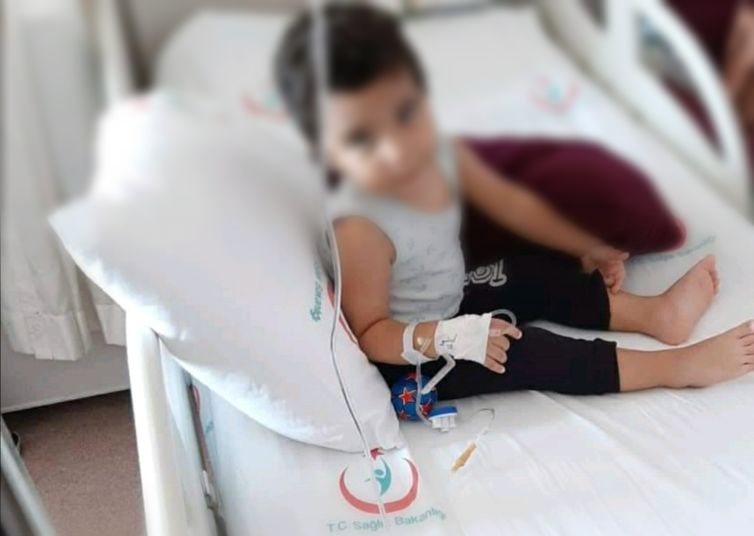 Thaer, a child who suffers from dehydration