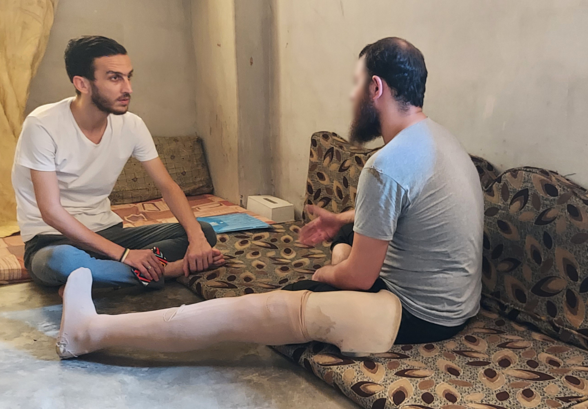 Khaldoon has war injury and needs help