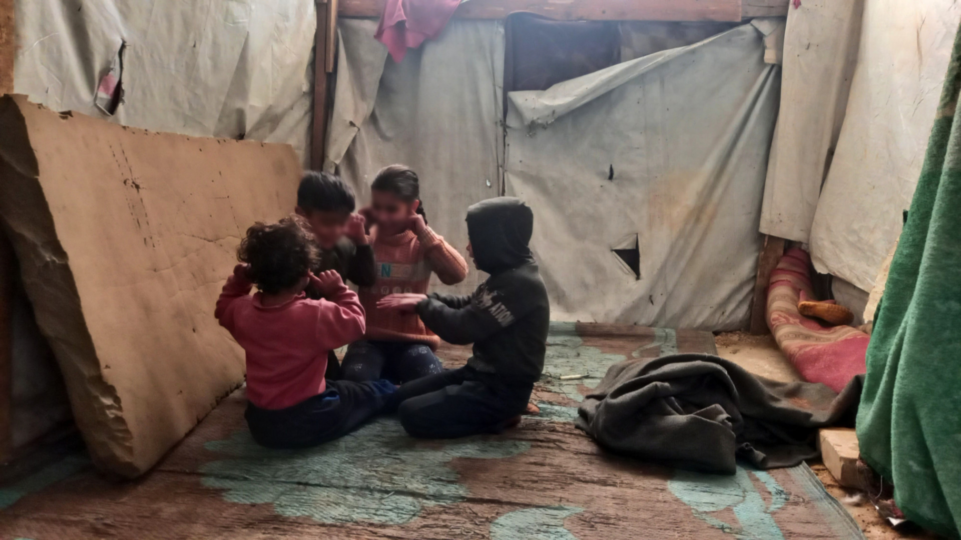 A family lives in a small tent and seeks your help