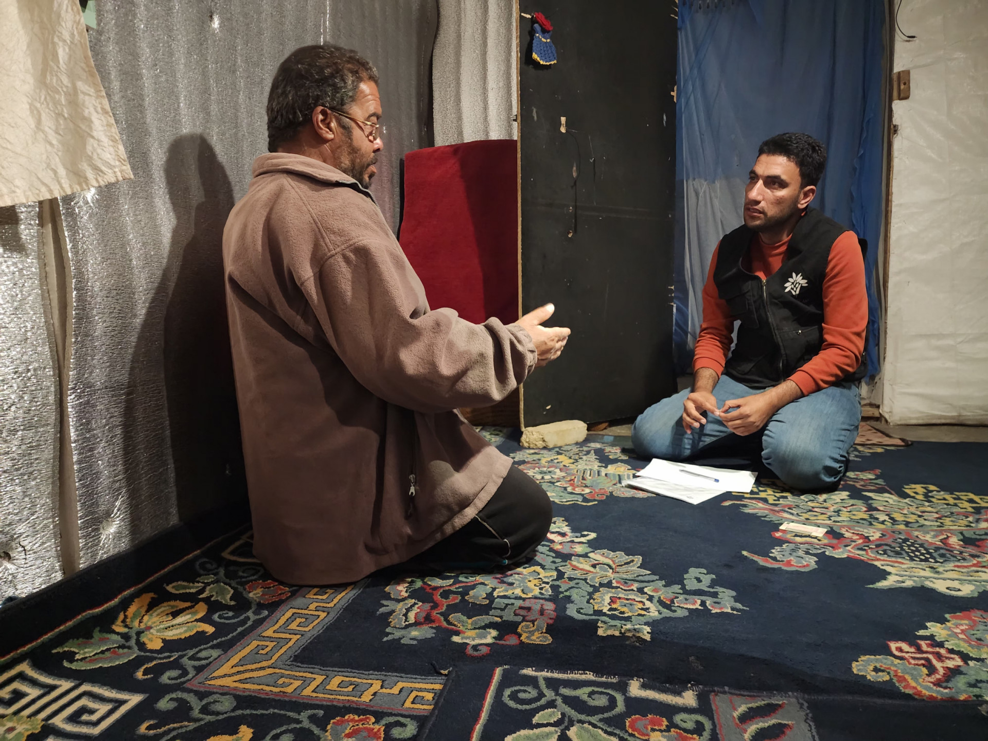Radwan is grappling with mounting debts on top of the struggles of displacement.