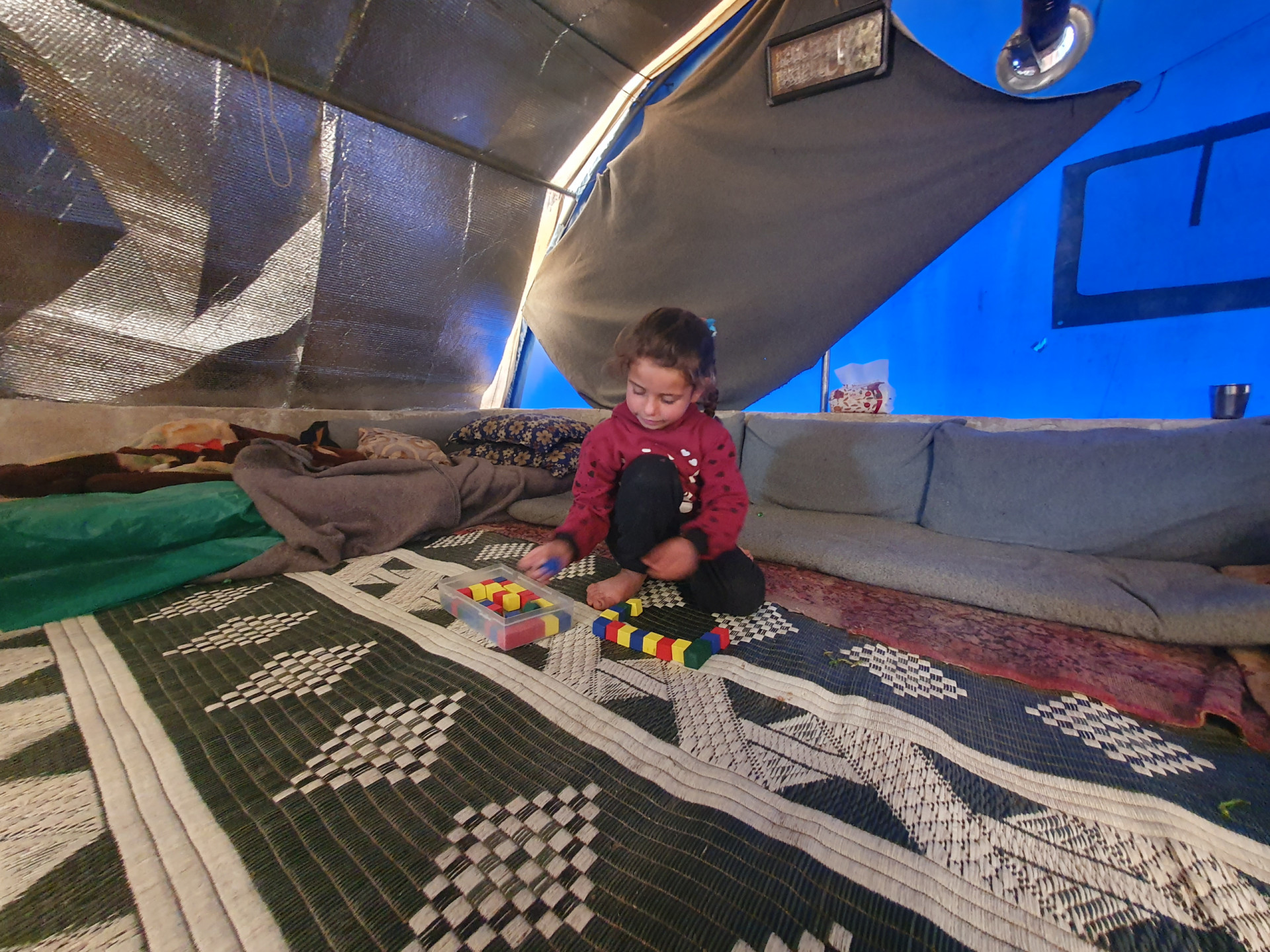 Poor 13 person have nothing in this life except an empty tent!