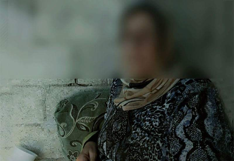 Displaced woman in need of an eye surgery