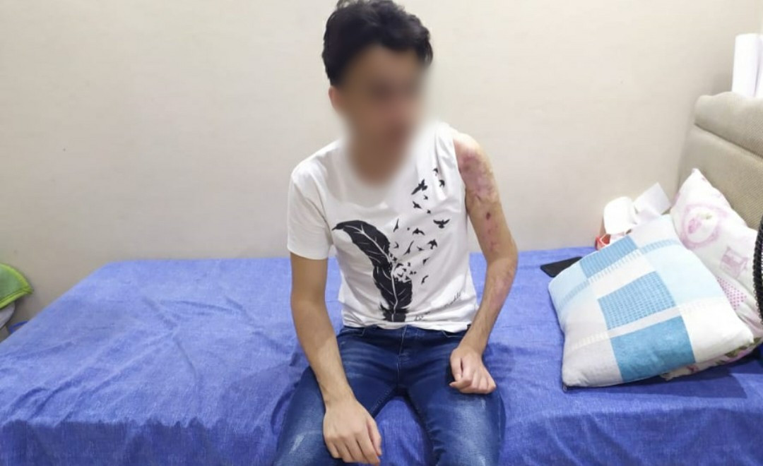A young guy lives in nursing house