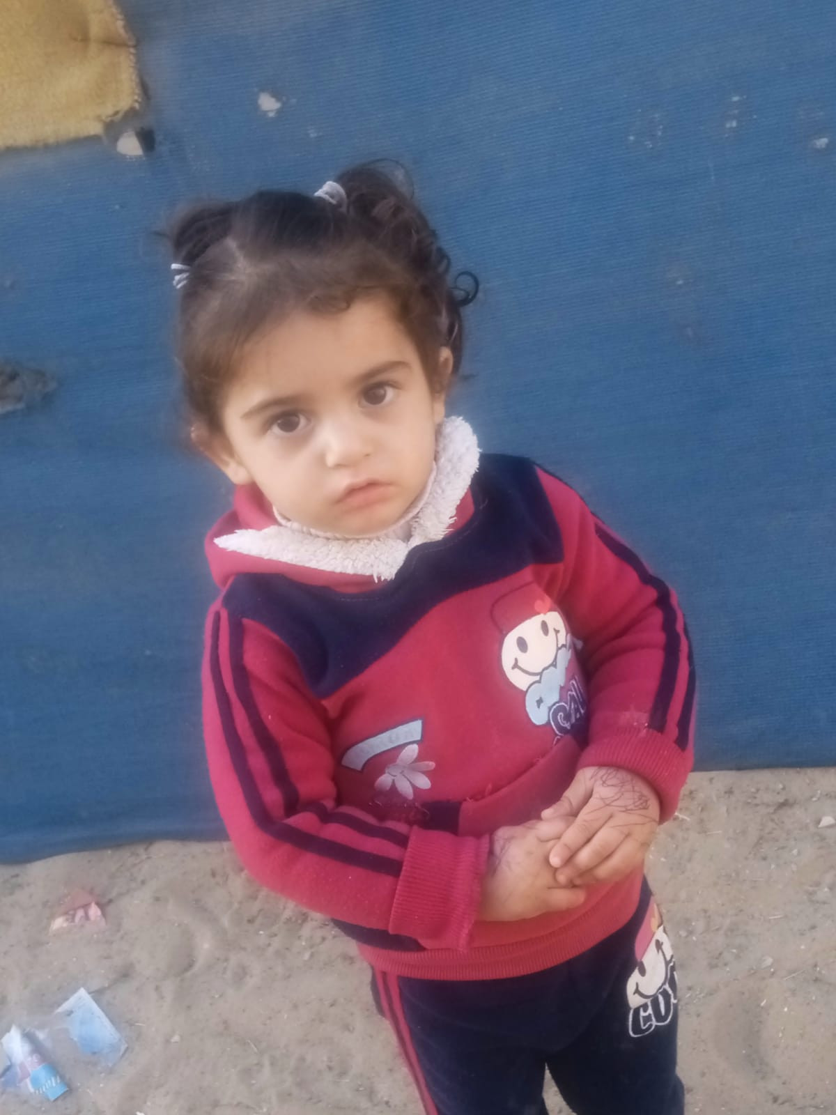 Farah, an orphaned child from gaza