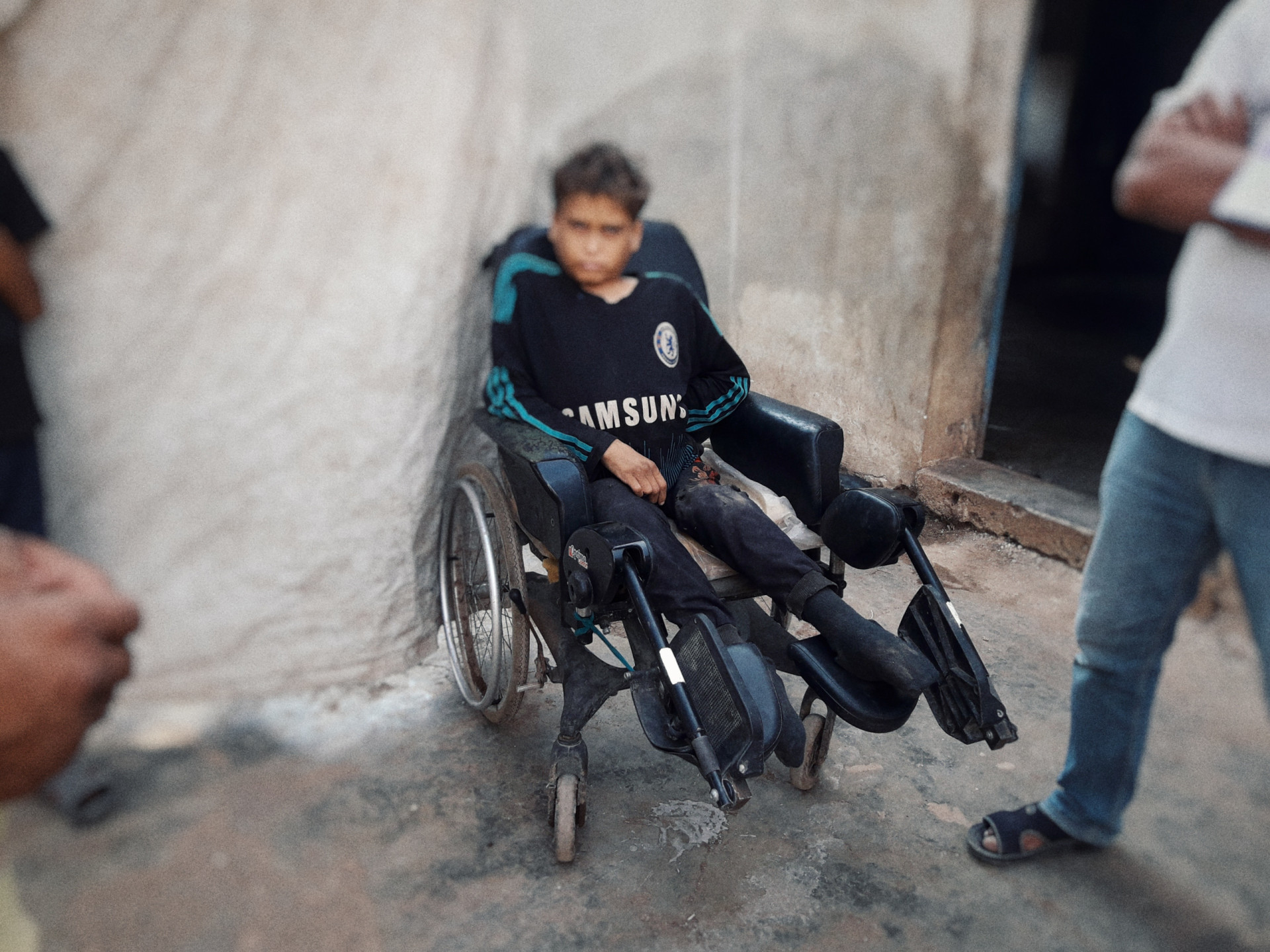 A child with hemiplegia needs supplies
