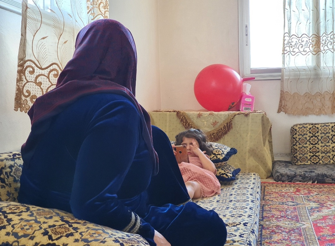 Elderly, affected by what she has gone through immensely