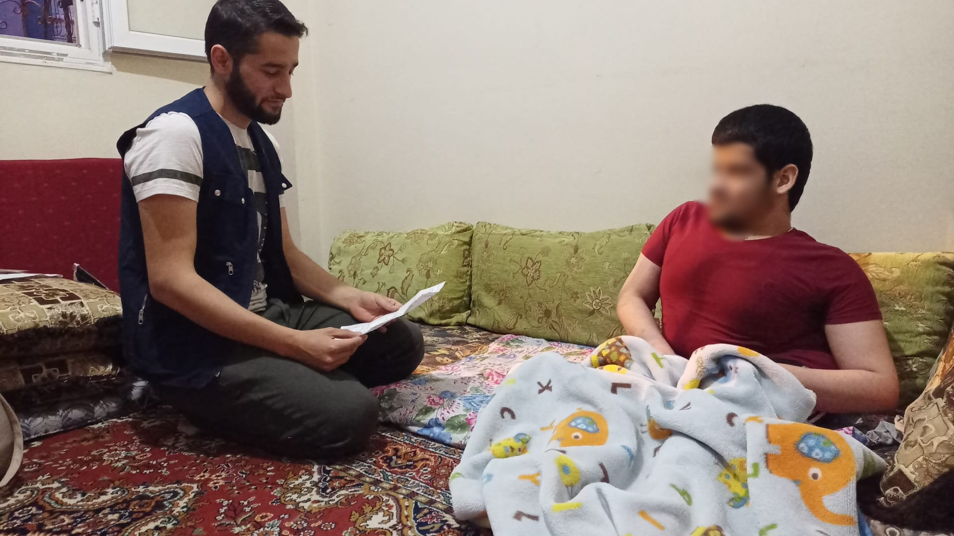 Mahmoud has a congenital deformity and paralysis