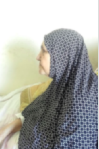 An elderly woman needs care
