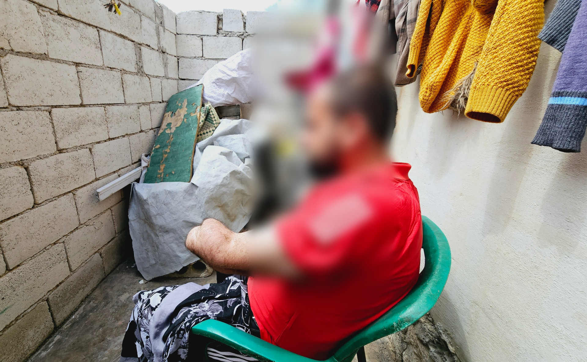 A wounded father and a family have been left homeless.