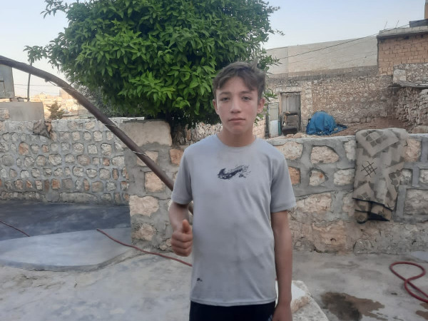 Zakareya, an orphan child from the city of Idlib