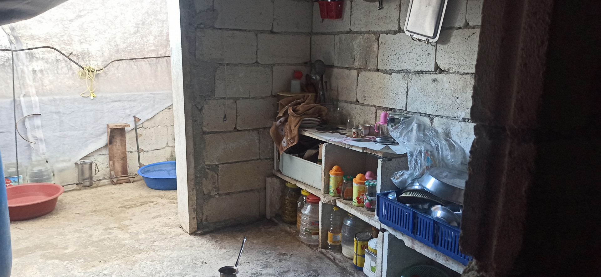 A family lives in extremely miserable conditions