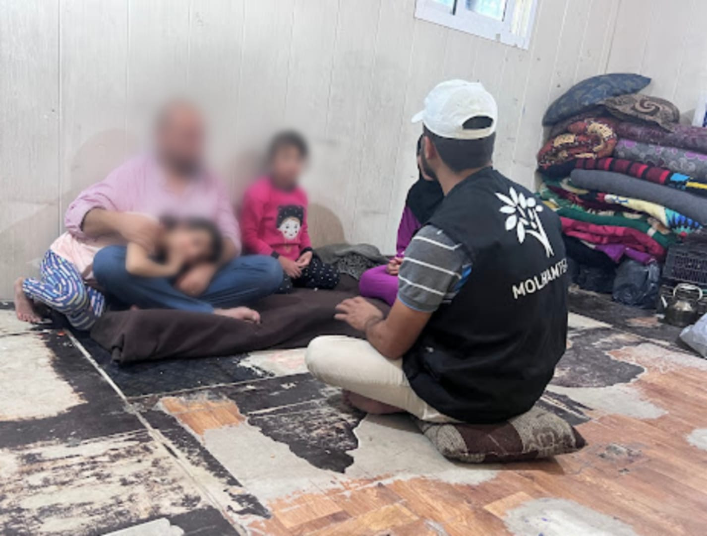 A terrifying scene. Hussein's family fleeing Lebanon.