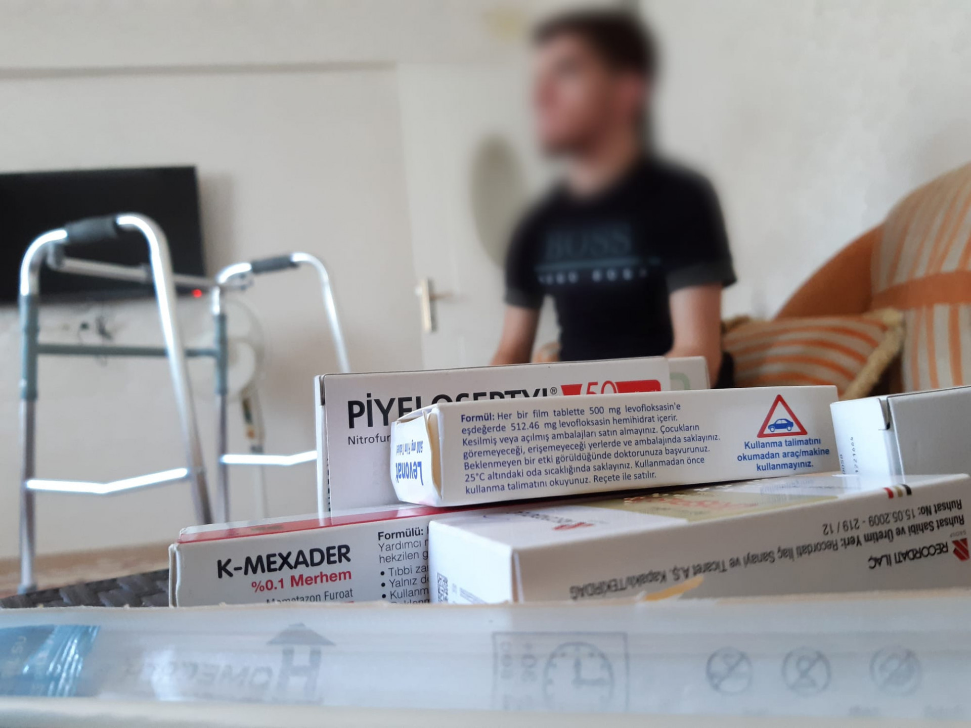 A young man in need of medications