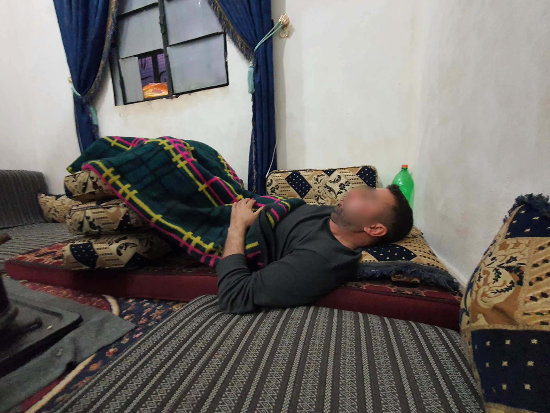 He sustained a work injury that made him bedridden