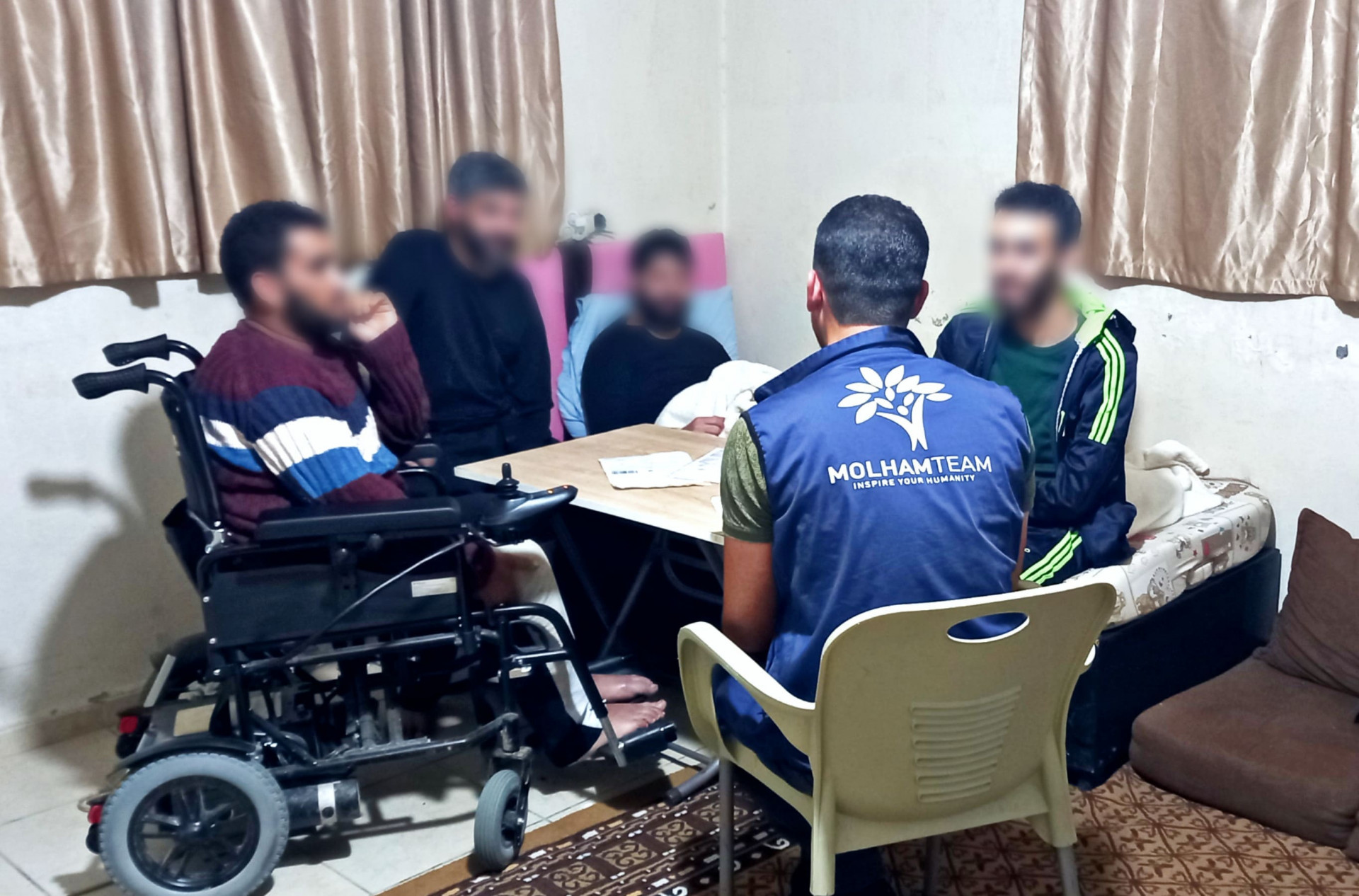 They are 4 injured adults in dire need of financial support