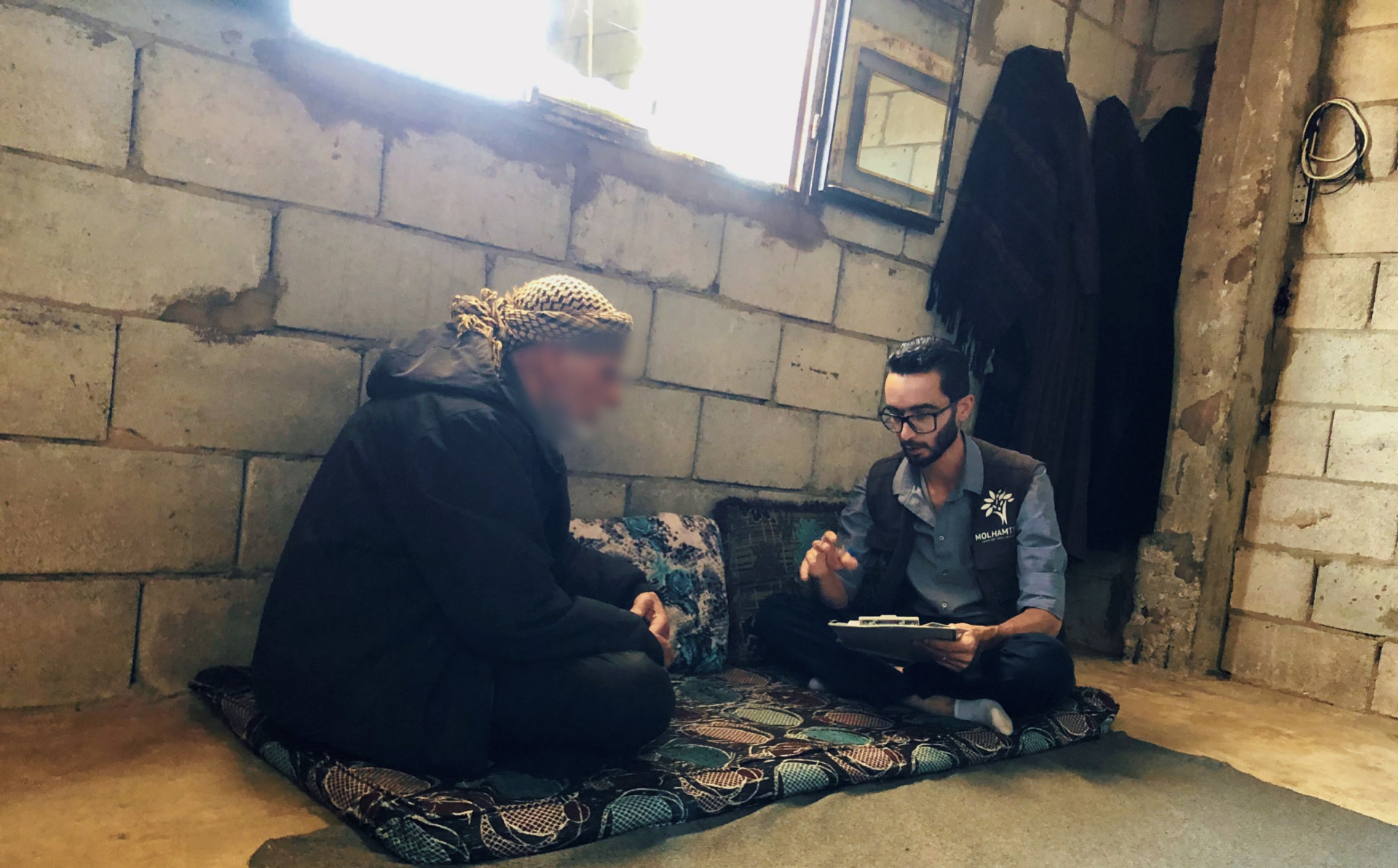 His age prevents him from supporting his family who is living in difficult circumstances.