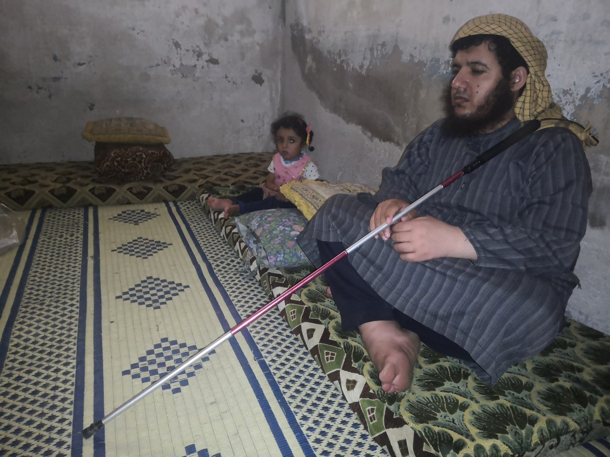A displaced family with poverty and sickness
