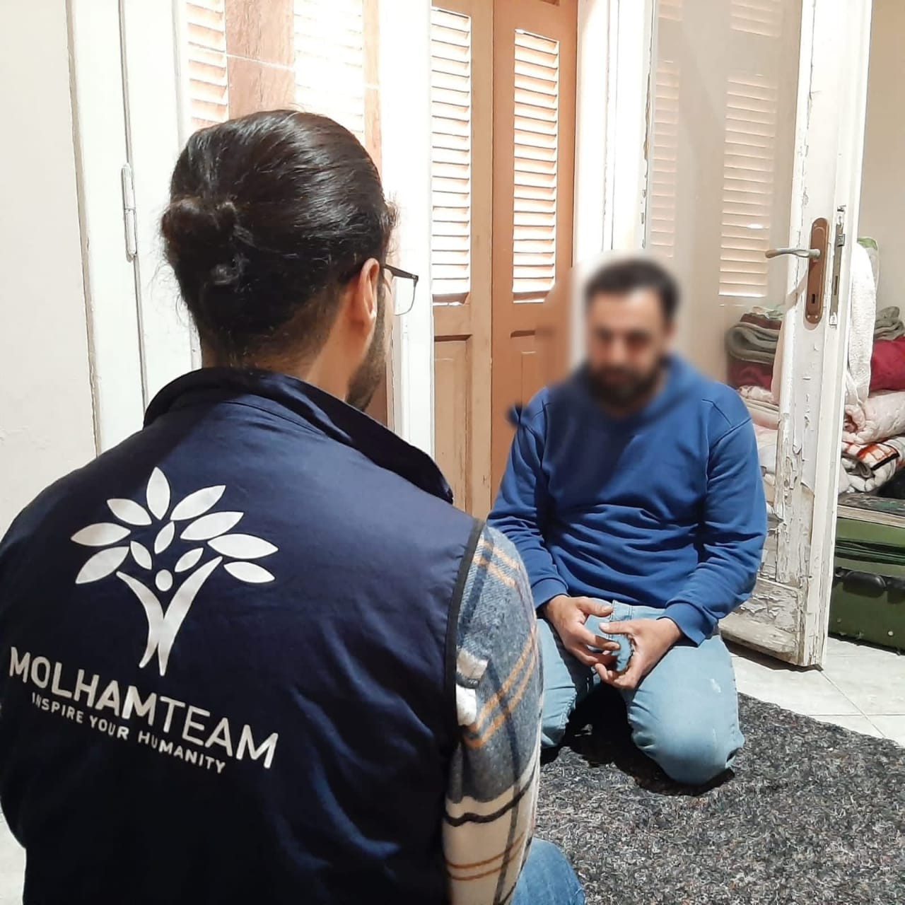 Three families live in very poor living conditions.