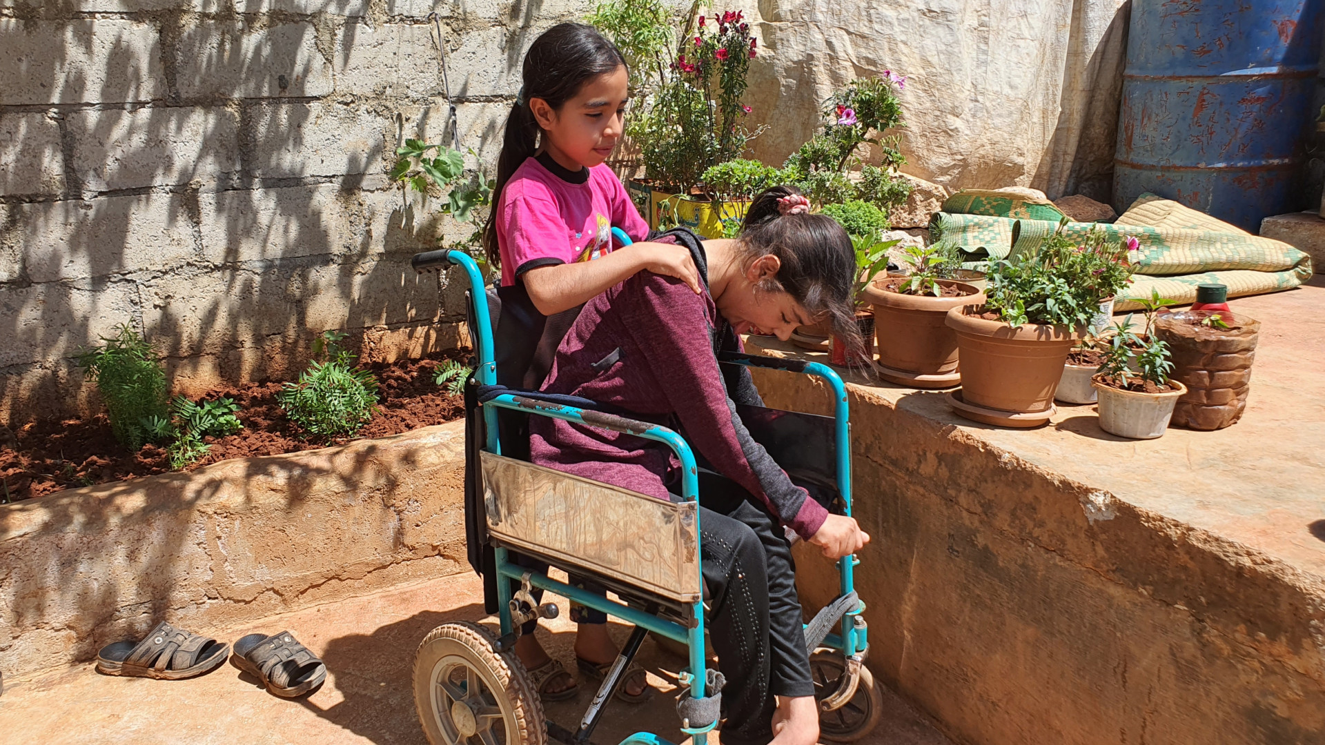 He lost four of his children as martyrs and lives in an ongoing distress.