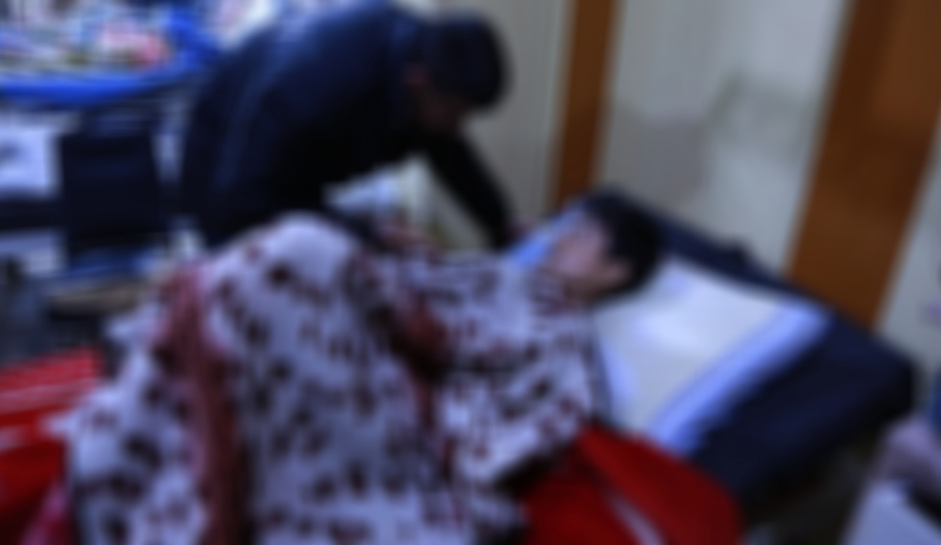 A young man suffering an injury in his leg and hip needs medication