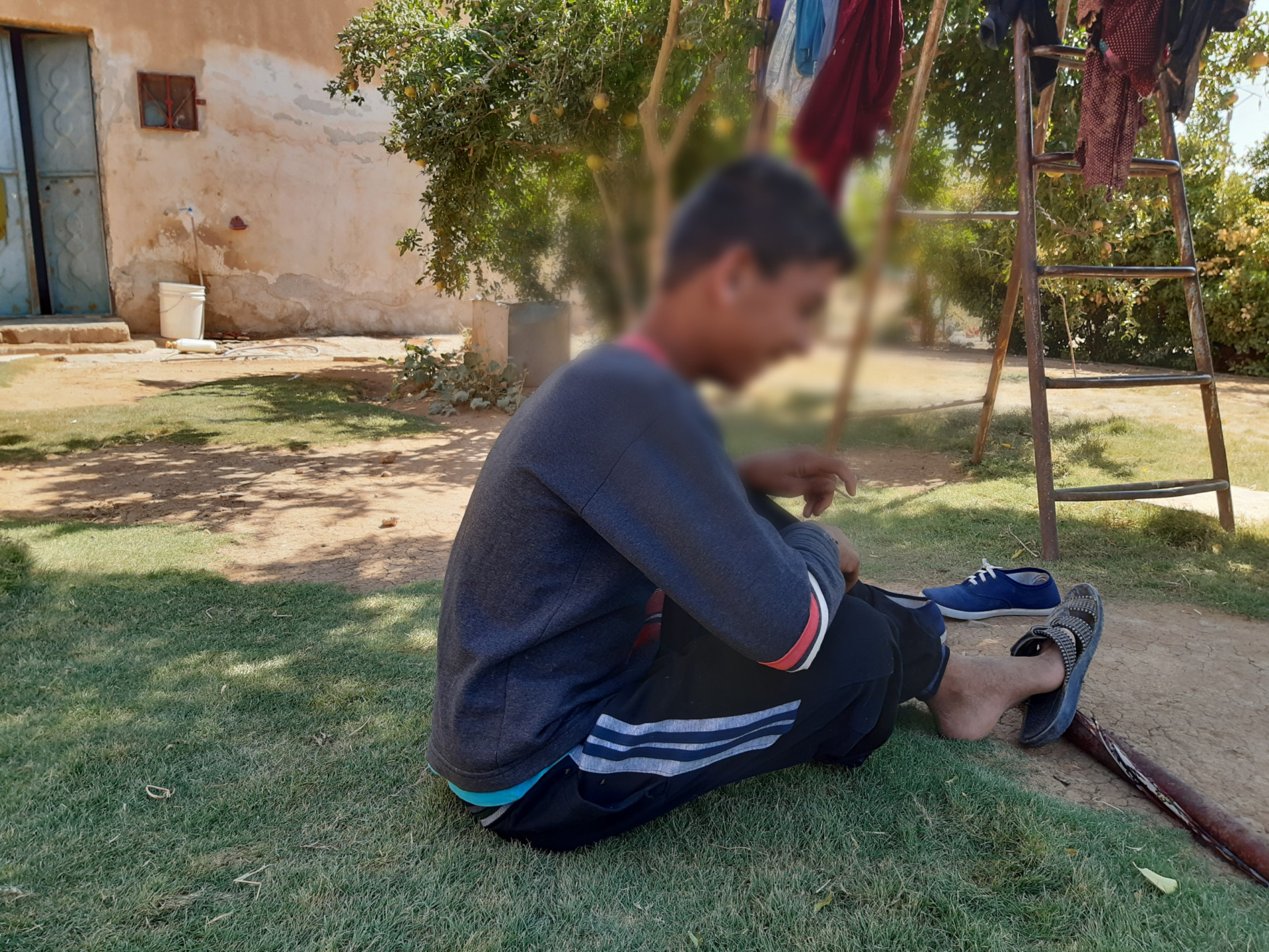 Al-Muataz Billah is a child with cerebral palsy